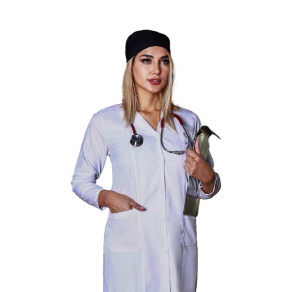 روپوش پزشکی دخترانه و زنانه مدل ۱۰۴ طب پوش